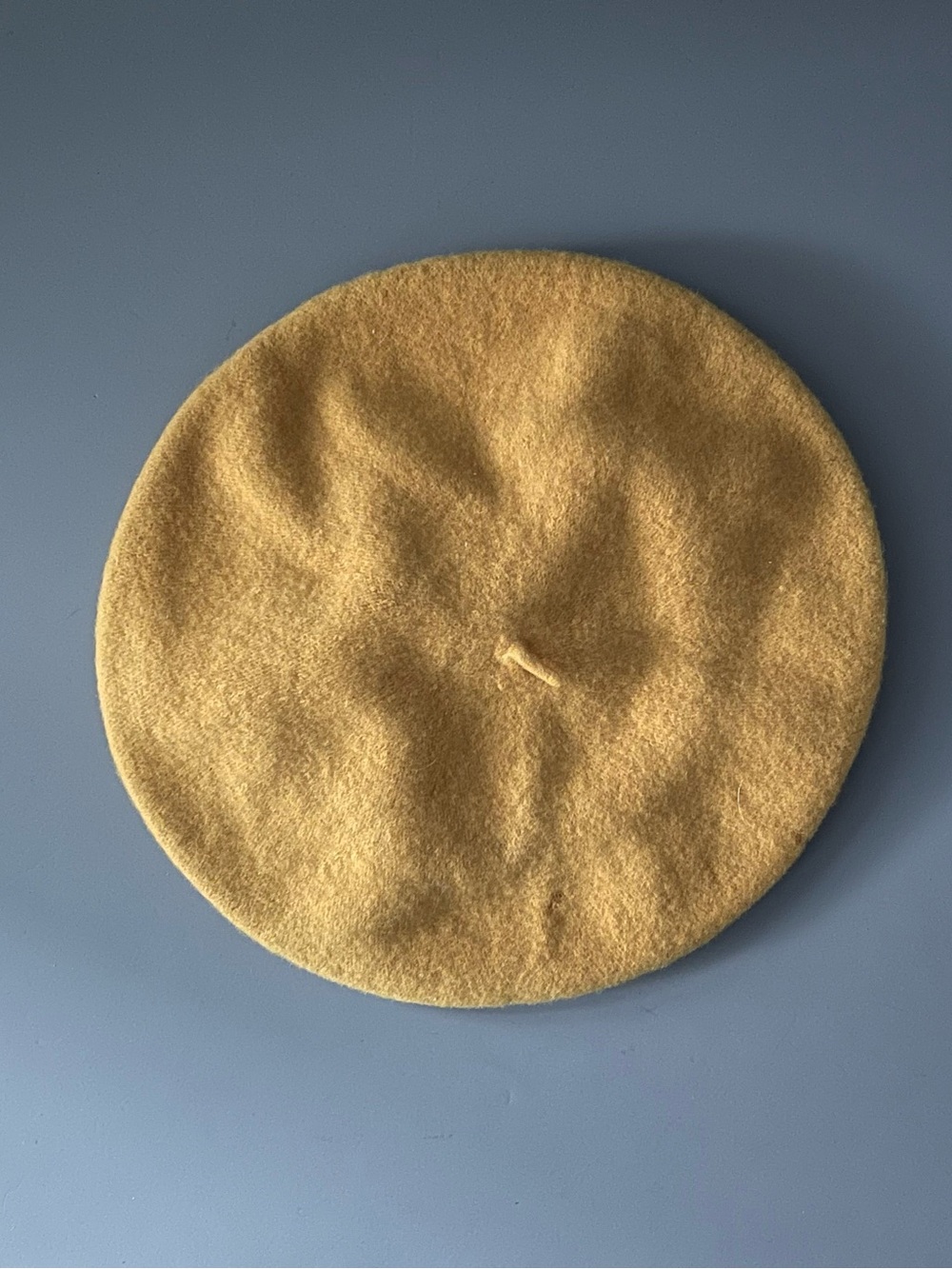 Banash Wool Vintage Beret Hat Hong Kong Yellow Slouchy Old Money